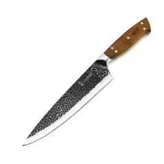 KANGKAWE - Cuchillo Parrillero Martillado 6 Rupanco Premium Color Negro