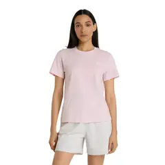 NEW BALANCE - Polera Lifestyle Mujer Sport Essentials Rosada