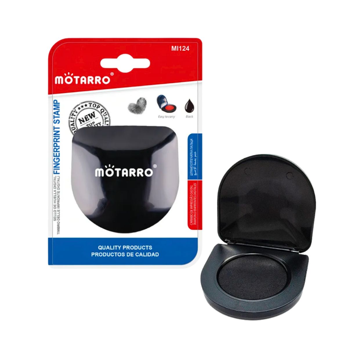 MOTARRO - Huellero Dactilar Con Tinta Negra