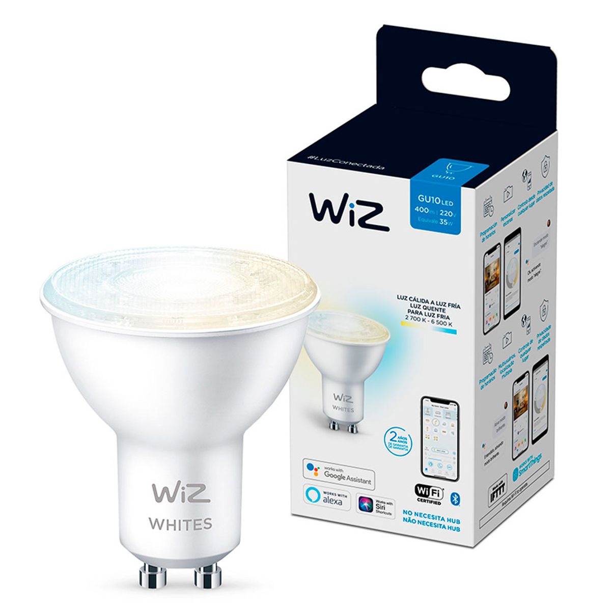 WIZ - Ampolleta Wiz Wifi Luz Cálida y fría 49w Gu10