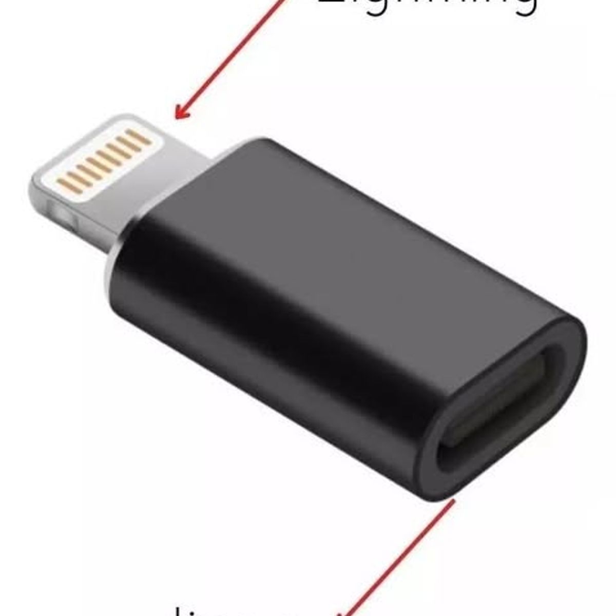 GENERICO - Adaptador compatible con iPhone lighting a USB