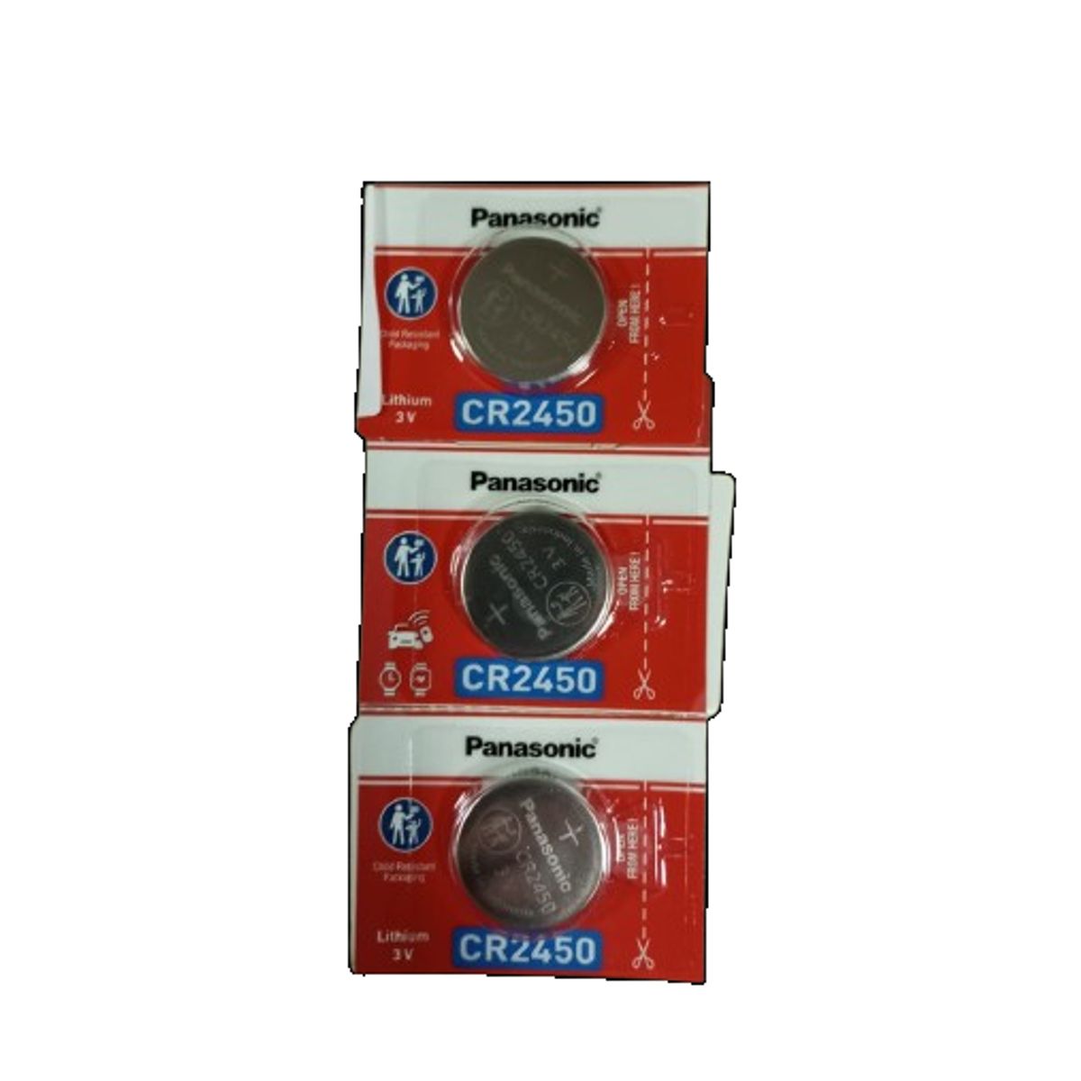 Pack 5 Pilas CR2450 Panasonic, marca GENERICO - Foto Principal