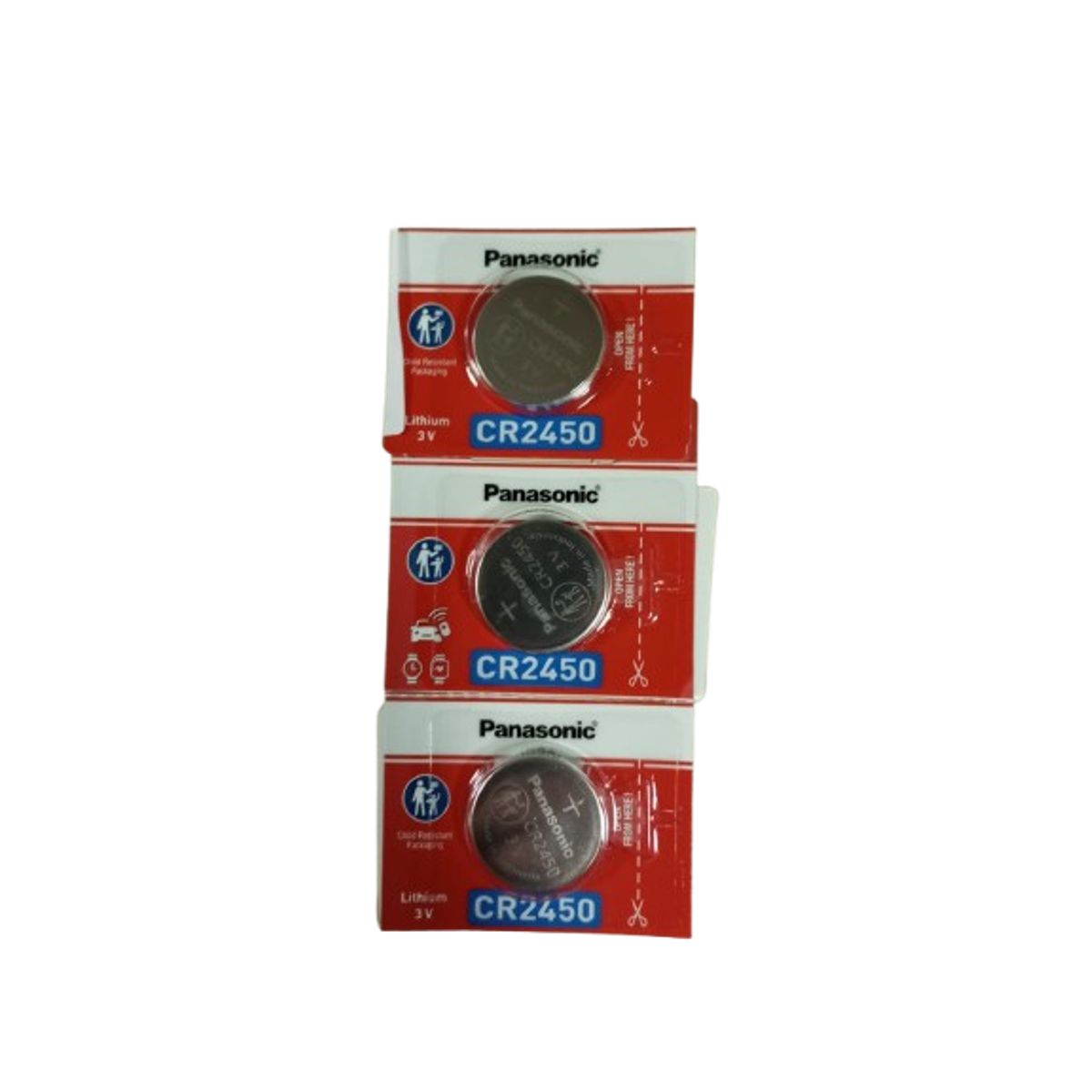 Pack 5 Pilas CR2450 Panasonic, marca GENERICO - Foto Principal