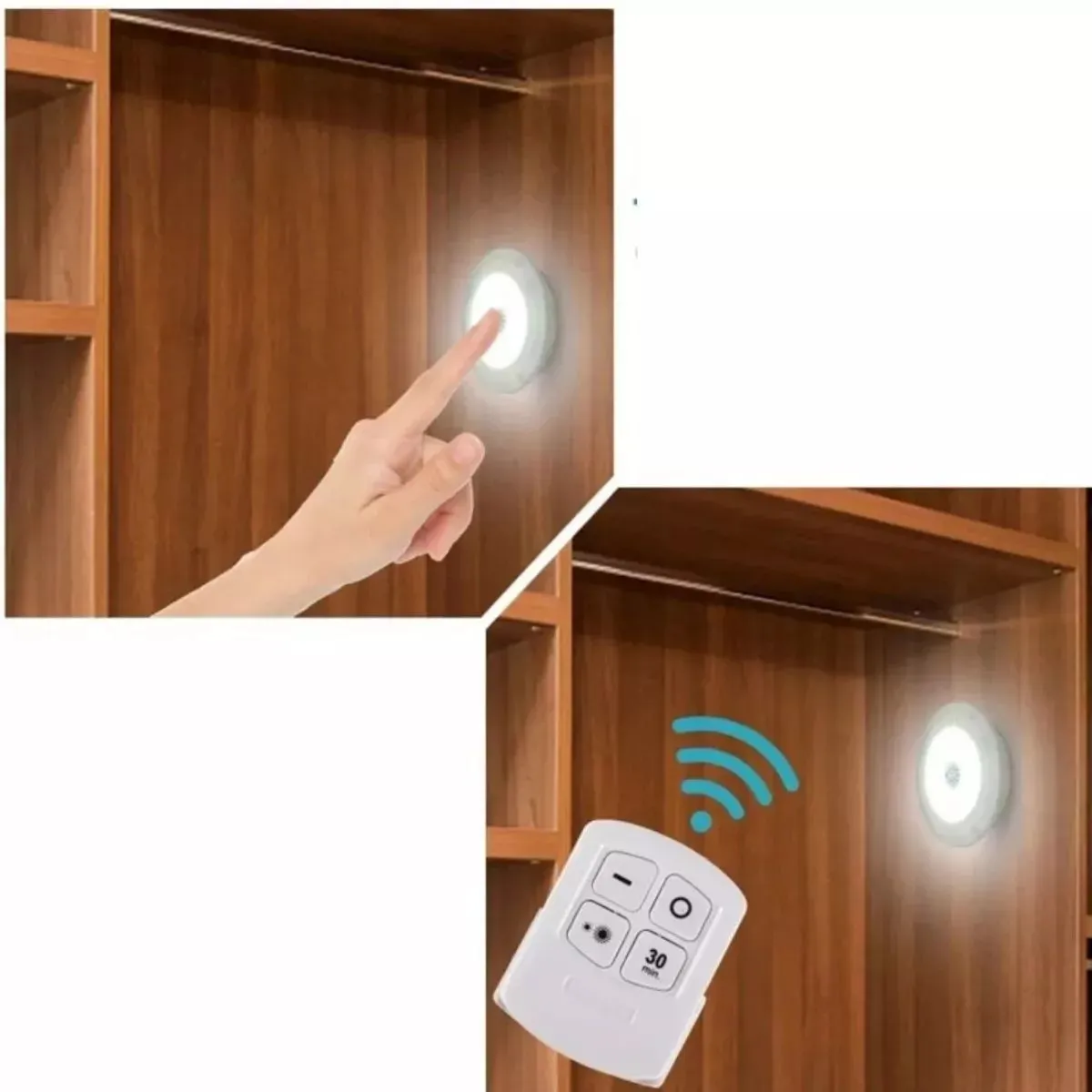 MOVI - Set 3 Luces led de emergencia con control remoto y temporizador