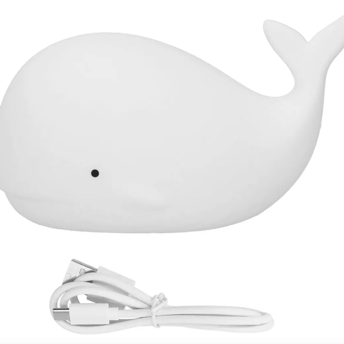 GENERICO - Lámpara ballena espanta cuco niños touch silicona espantacuco