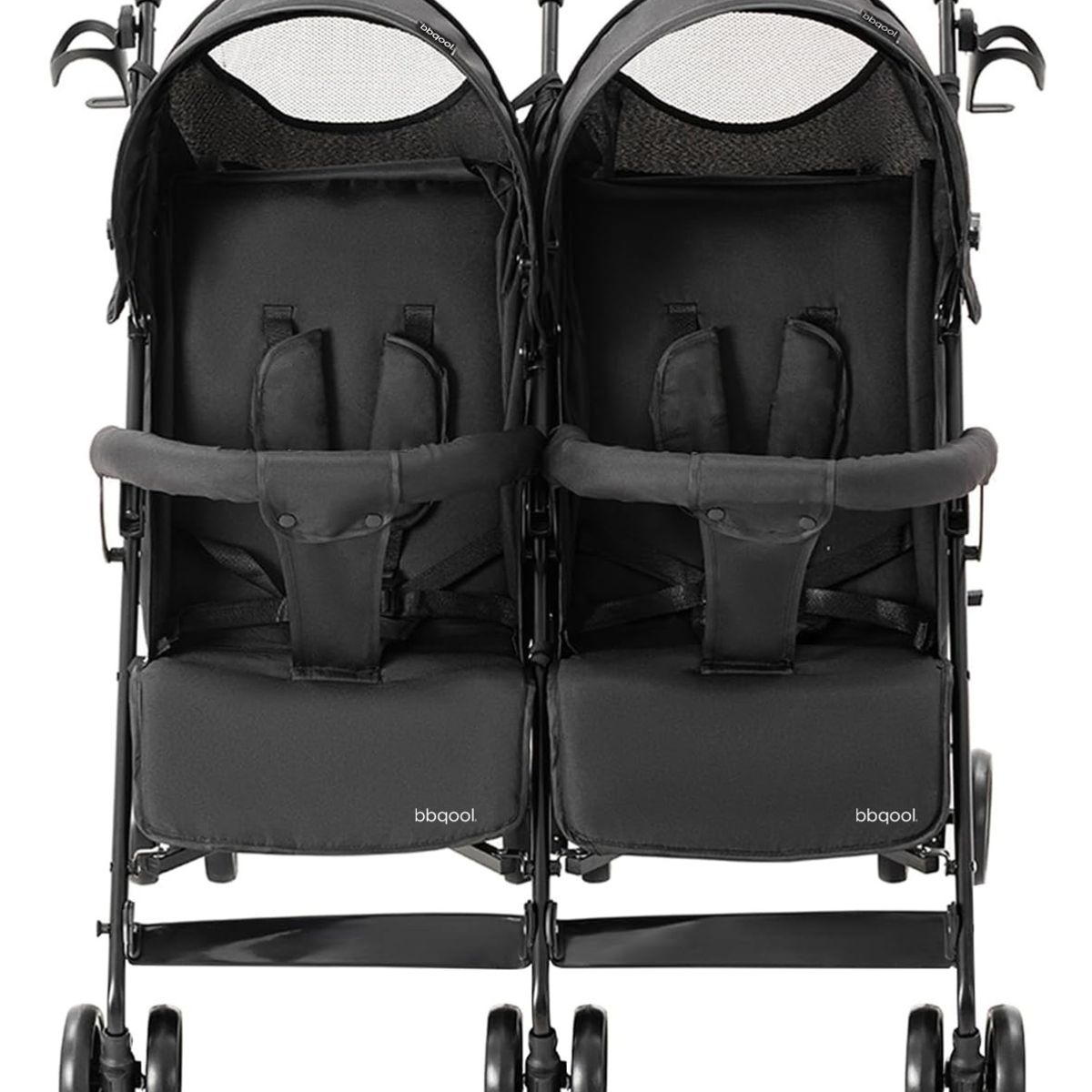 BBQOOL - Coche Paragua Doble Twin Dark Grey