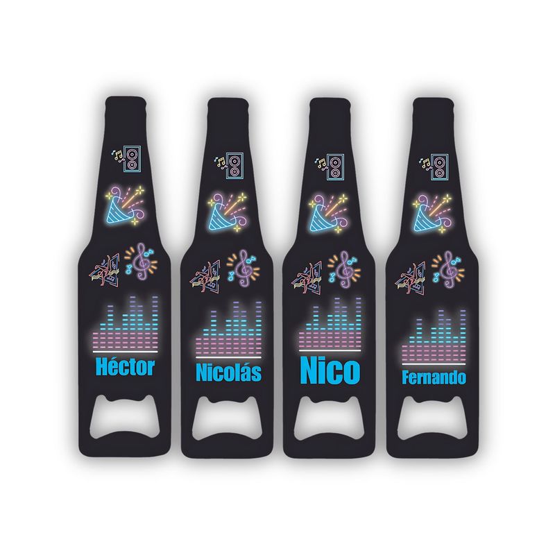 GENERICO - llavero Destapador o Abridor De Botellas Personalizado con Foto 5u