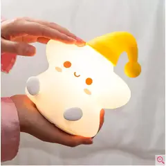 GENERICO - Lámpara arcoiris espanta cuco led niños touch silicona espantacuco