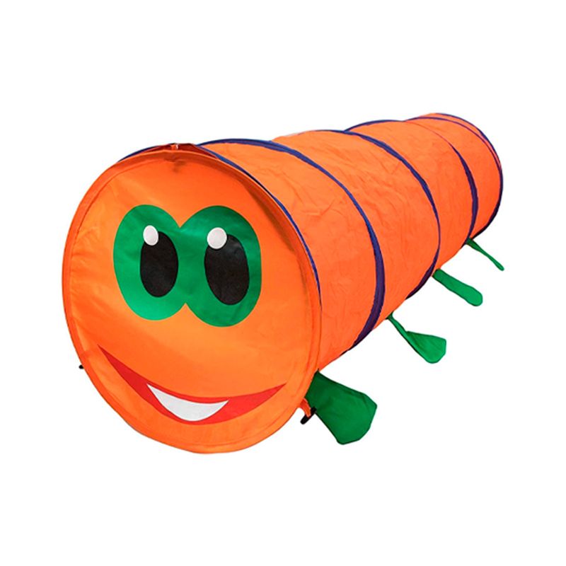 GENERICO - Carpa Infantil Túnel Gateo Naranjo Caterpillar  RP9116O
