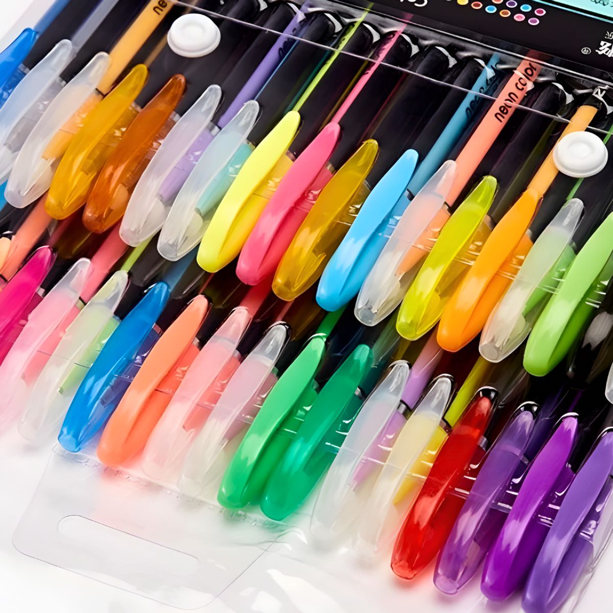 MOTARRO - Pack 36 Lápices Tinta Gel Colores Neón 1.0mm