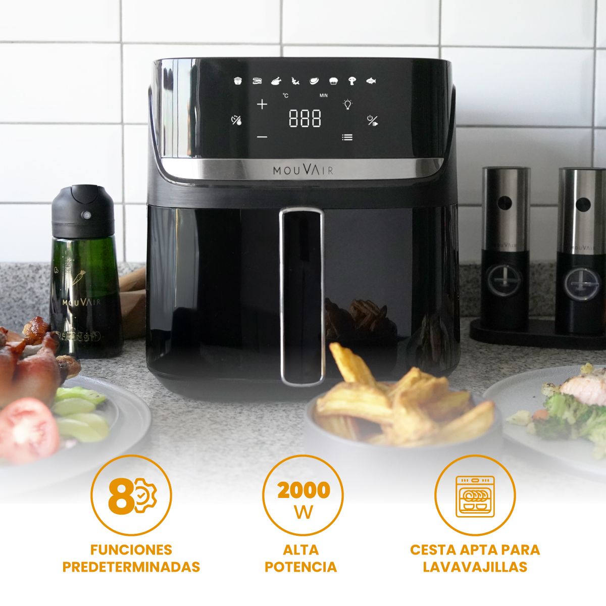 MOUVAIR - Freidora de aire Mouvair Supreme 8L