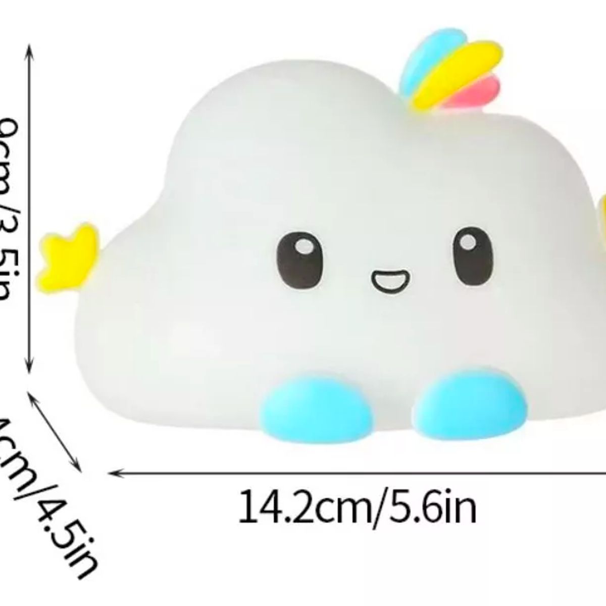 GENERICO - Lámpara arcoiris espanta cuco led  niños touch silicona espantacuco