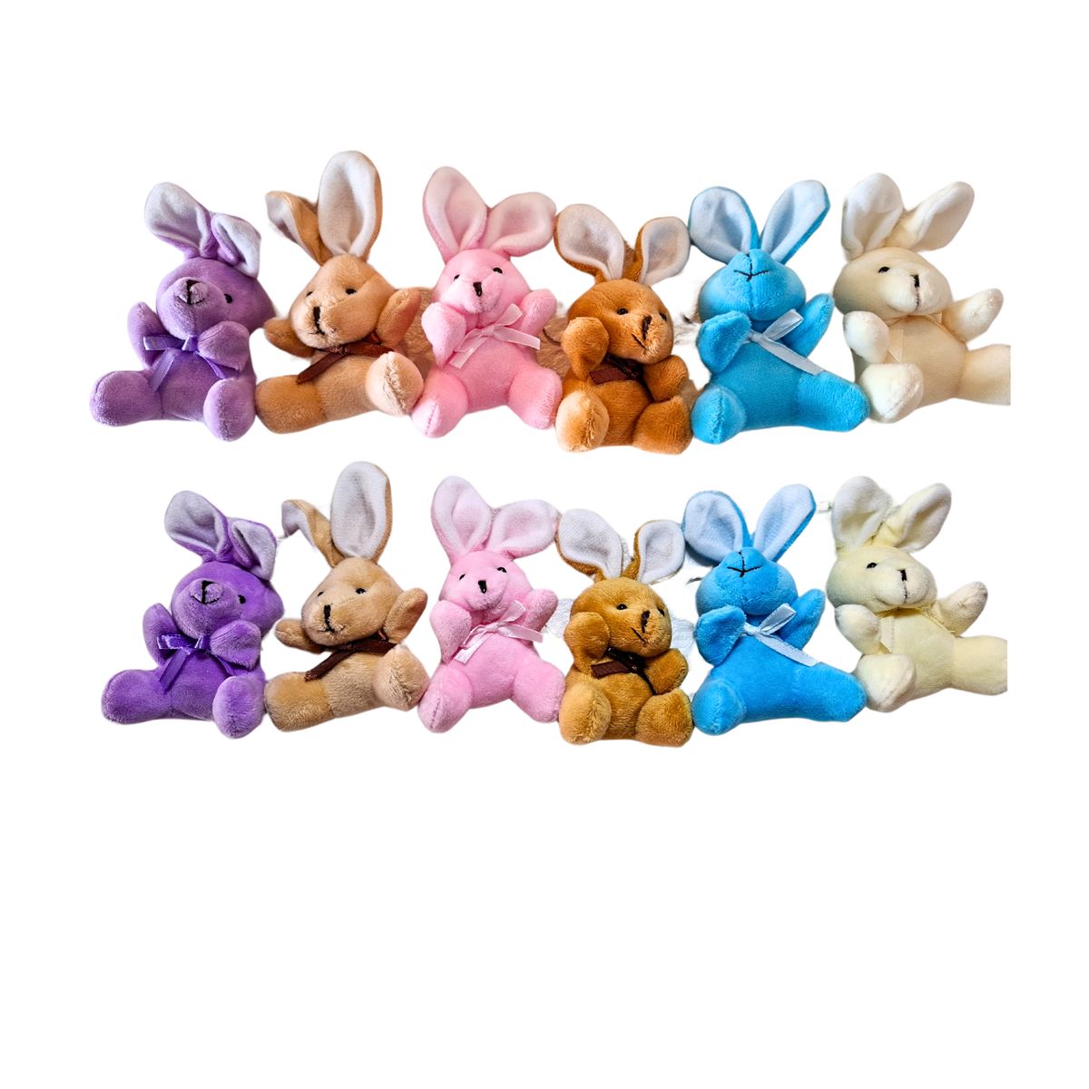 GENERICO - 12 Peluches Llaveros Conejo de Pascua