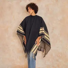 LOUNGE - Capa Poncho Líneas Mujer