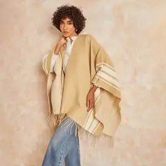 LOUNGE - Capa Poncho Líneas Mujer