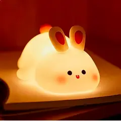 GENERICO - Lámpara Conejito conejo espanta cuco led niños touch silicona