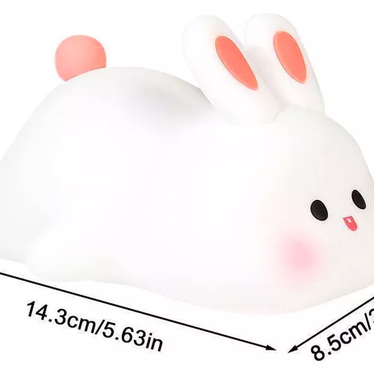 GENERICO - Lámpara Conejito conejo espanta cuco led niños touch silicona