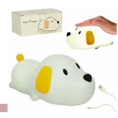 GENERICO - Lámpara Perro Perrito espanta cuco led niños touch silicona