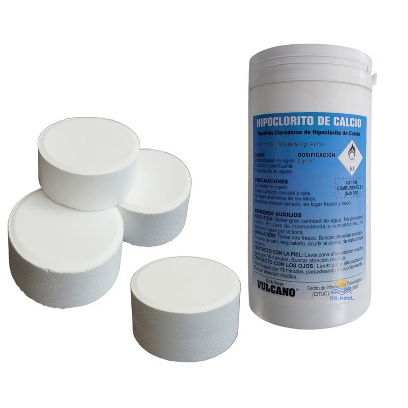 VULCANO - Hipoclorito de Calcio en Tabletas Vulcano Pack 2 Potes
