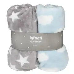 INFANTI - Pack Dos Mantas Fleece Polar Niño