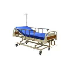 GLOMED - Cama Clínica Manual 3 Pos Plus + Colchón 4 Pliegues 10cm