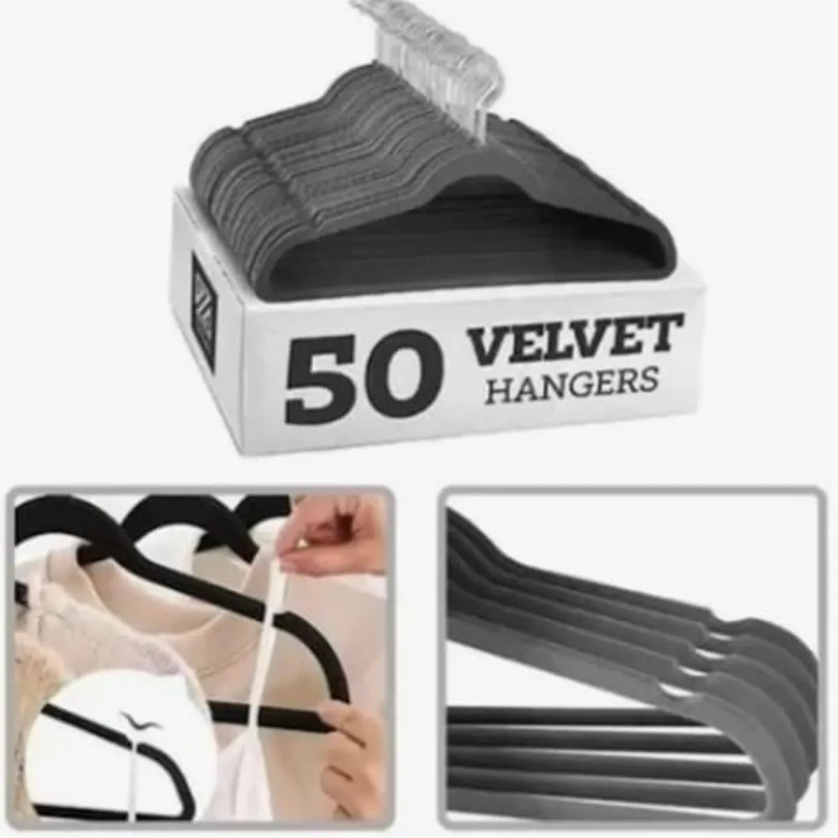 GENERICO - Pack 50 Unid. Colgador Ropa Antideslizante
