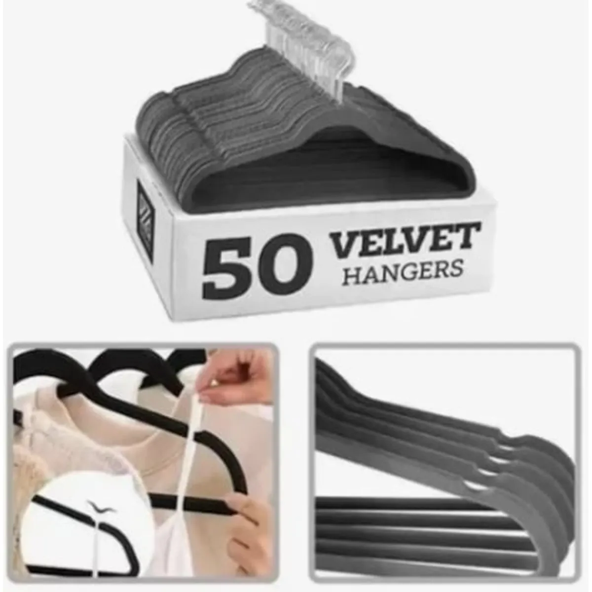GENERICO - Pack 50 Unid. Colgador Ropa Antideslizante