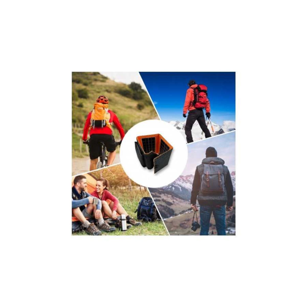 GENERICO - PANEL SOLAR PORTATIL PLEGABLE 6W CAMPING