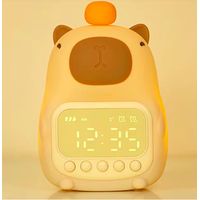 Lámpara reloj Capybara espanta cuco led niños touch silicona