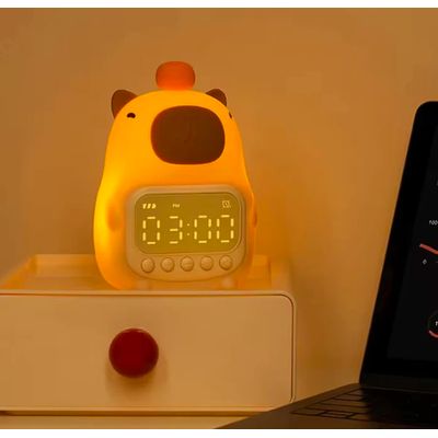 Imagen 2 del producto Lámpara reloj Capybara espanta cuco led niños touch silicona