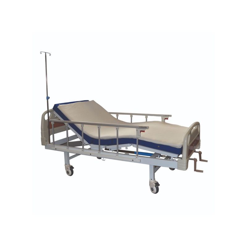 GLOMED - Cama Clínica Manual 2 Pos Plus + Colchón 10cm + Topper GLOMED