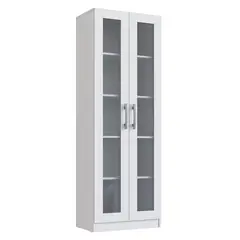 BE DESIGN - VITRINA 2 PUERTAS VIDRIO BLANCO MOVELI