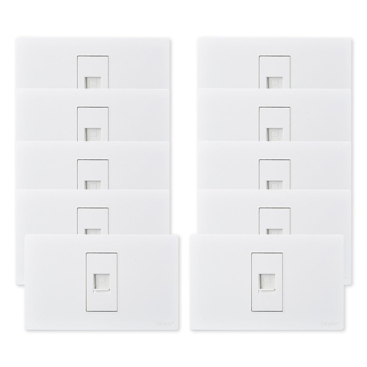 WANT - Pack 10 Toma Internet Metálico RJ65 - Blanco