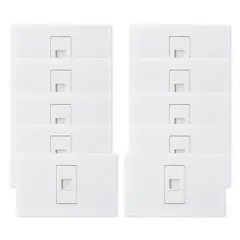 WANT - Pack 10 Toma Internet Metálico RJ65 - Blanco