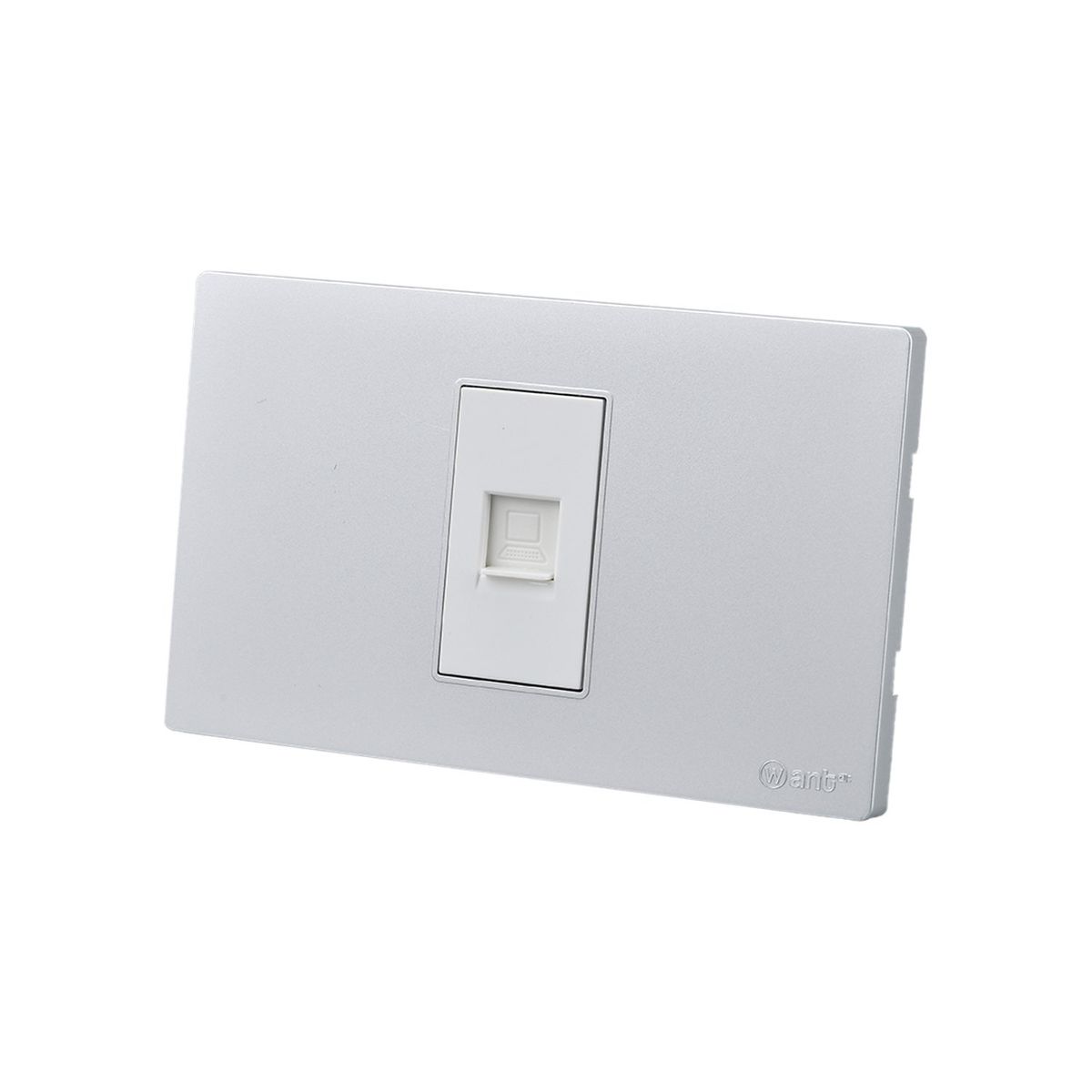 WANT - Pack 10 Toma Internet Metálico RJ65 - Gris Blanco