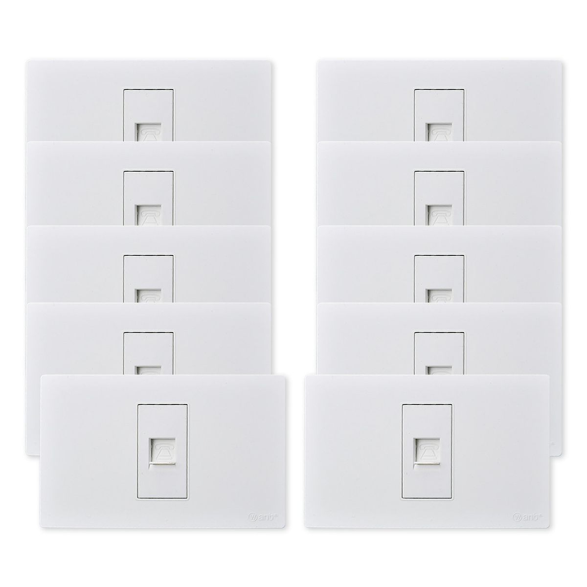 WANT - Pack 10 Toma Telefónica Metálico RJ11 - Blanco