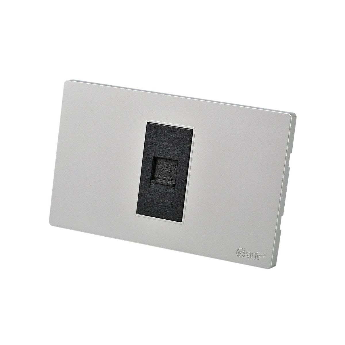 WANT - Pack 10 Toma Telefónica Metálico RJ11 - Gris Negro