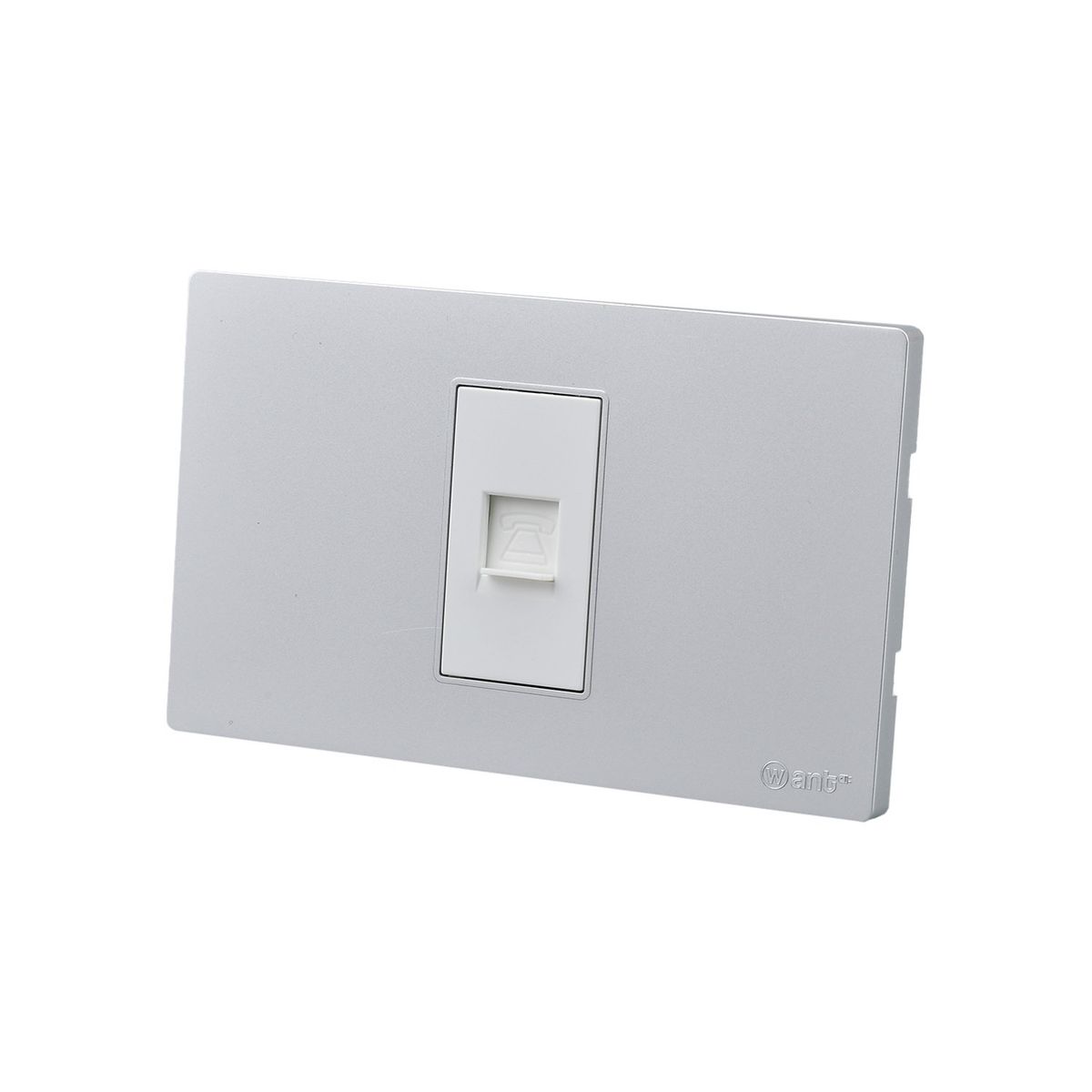 WANT - Pack 10 Toma Telefónica Metálico RJ11 - Gris Blanco