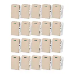 WANT - Pack 20 Módulo Interruptor Metálico 9/24 250V - Dorado