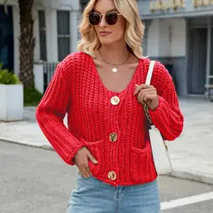 TIOZONEY - Cárdigan de otoño para mujer