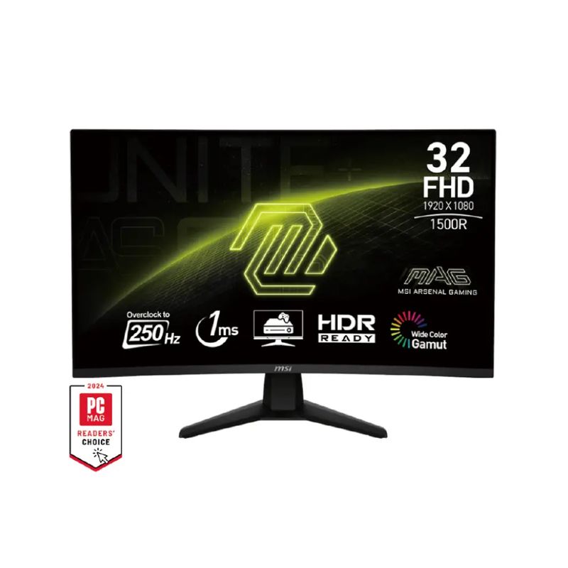 MSI - Monitor Gamer MSI MAG 32C6X, 32″ FHD Curvo 1500R, 250 Hz(OC), VA, HDR