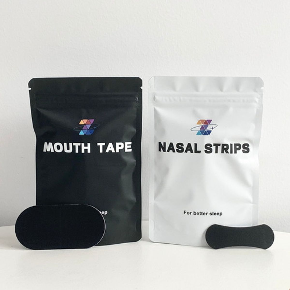 GENERICO - Pack Tiras Nasales + Parche Bucal Negro 30 Unidades C/u