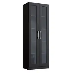 BE DESIGN - VITRINA 2 PUERTAS VIDRIO NEGRO MOVELI