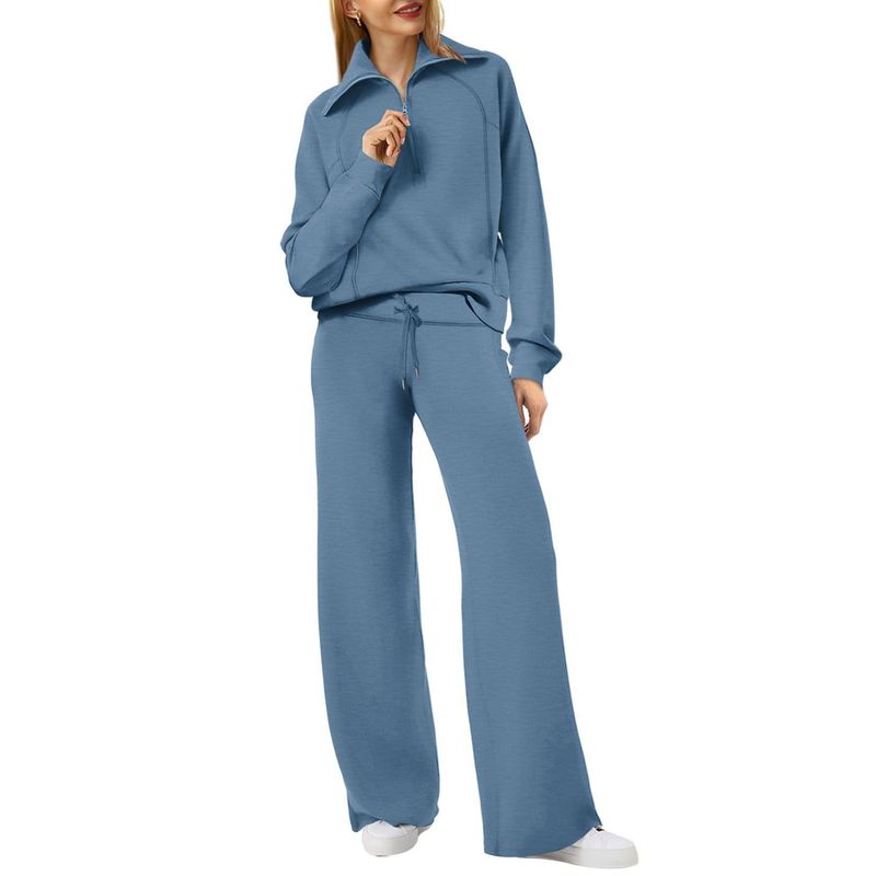 TIOZONEY - Conjunto de para mujer - Azul