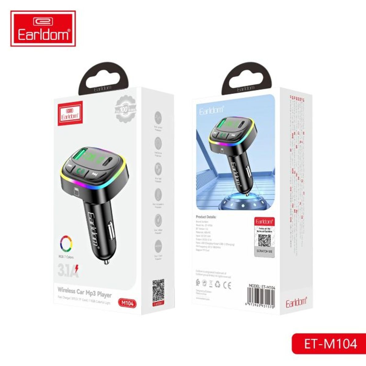 GENERICO - CARGADOR DE AUTO Y REPRODUCTOR Mp3 Player