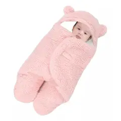 GENERICO - Manta Bebé Saquito Con Orejitas De Conejito Para El Invierno