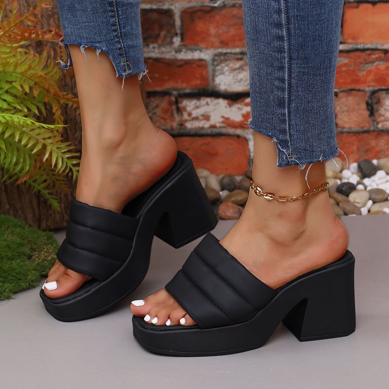 TIOZONEY - Sandalia Mujer -Negro.