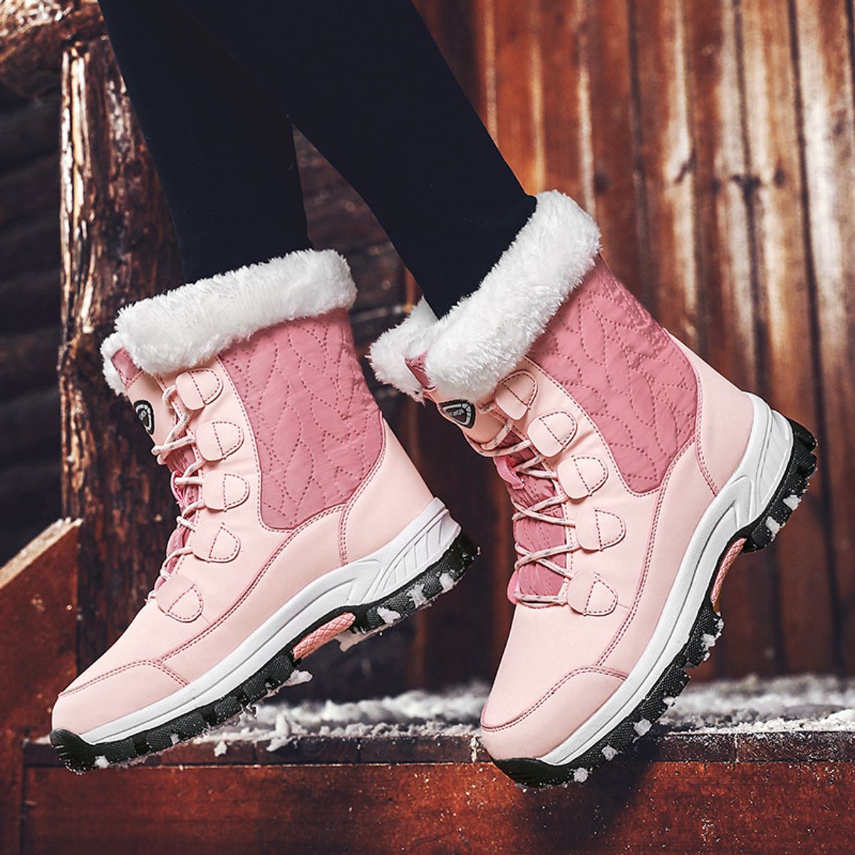 TIOZONEY - Botas de algodón de nieve para Mujer