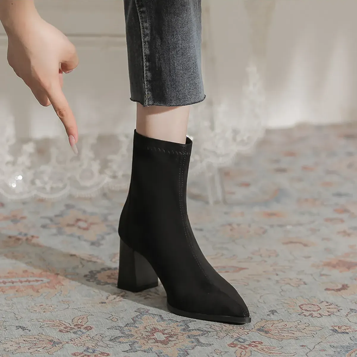 TIOZONEY - Botin De Mujer Moda.