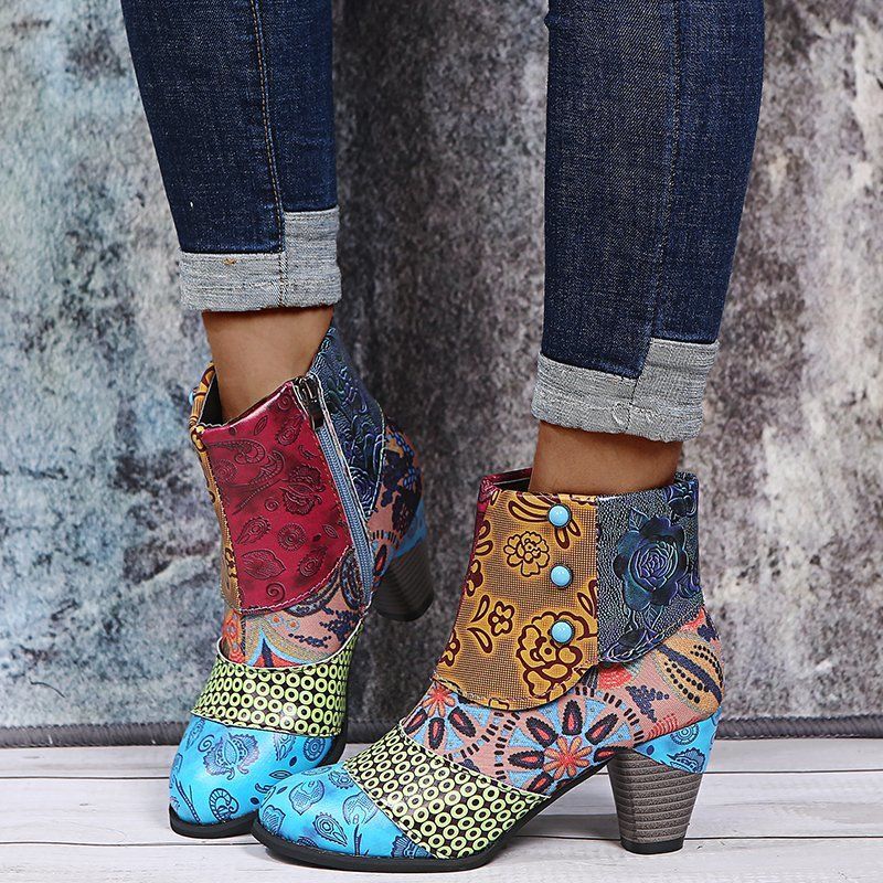 TIOZONEY - Botin De Mujer  Moda